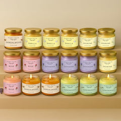 Floryn Decor Jar Scented Candles Gift Set | Scented Candle Set | Highly Fragranced Candles Pack of 6 Mini Jars