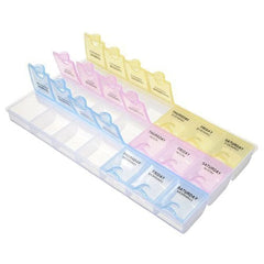 SYGA Pill Box with 7 Day Weekly Daily Pill Box Portable Tablet Container Organiser Medicine Dispenser Storage Travel Pill Holder Case