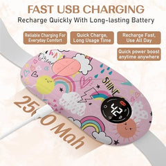 BRONTIX Period Cramp Relief Massager, Cordless Heating Pad