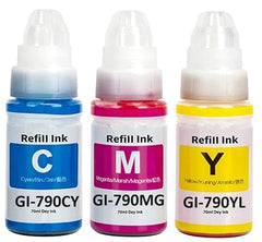 Ink Set GI-790 Compatible with Canon G1000, G1010, G1100, G2000, G2002, G2010, G2012, G2100, G3000, G3010, G3012, G3100, G4000, G4010 (CN - 790 Set)