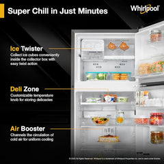 Whirlpool 235 L Frost Free Triple-Door Refrigerator (FP 253D PROTTON ROY RADIANT STEEL(Z) Double Door Refrigerator space)