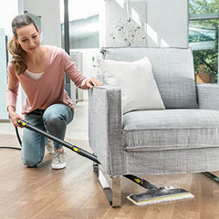 KARCHER SC 2 EasyFix Steam Cleaner, 1500W, 3.2 Bar Pressure, 1200L Steam/L Water, Chemical Free Cleaning, Removes 99.99% Viruses & Bacteria, EasyFix Floor Kit, Ideal for Home Use, German Tech, White