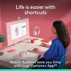 Logitech POP Mouse, Compact and Portable Wireless Bluetooth - Graphite | Compact, Portable, programmable Buttons, Quiet clicks, Easy-Switch for up to 3 Devices, Laptop, Tablet, PC - Rose