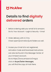 McAfee Total Protection 2025 | 1 Device, 1 Year | Antivirus Internet Security Software | Scam Protection & Identity Monitoring Included | PC/Mac/Android/iOS | Email Delivery