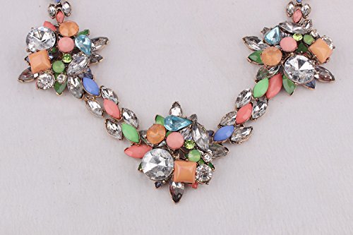 SYGA Large Alloy Crystal gem Necklace