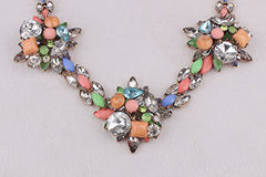 SYGA Large Alloy Crystal gem Necklace