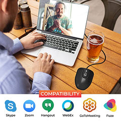 Audio Array Wireless Conference Microphone with Speaker | Bluetooth, USB & 4 Mics | 360° Pickup Upto 4M | Noise Reduction & Enhanced Voice | Portable Speakerphone for Video Calls/Zoom Meeting | AM-W45