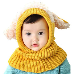 SYGA Unisex Wool Cap for Cap Kids Warm Winter Hat Neck & Ears Warme Beanie with 2-4 Year Baby Cap Blue