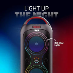 Artis MS309 Wireless Bluetooth Party Speaker with with RGB Glow Lights, Bluetooth Connectivity, USB Input, FM Radio, TF Card Reader, Aux Port, & Wired mic (30W RMS)