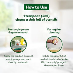 Dettol Dishwash liquid and Kitchen Gel || Cuts Tough Grease || Remove germs || Lemon Fragrance ||1500ml (Refill Pack)