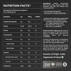 Nutrabay Pure Series Micronised Creatine Powder Monohydrate, Pre/Post Workout Bodybuilding, Crossfit Supplement, 250 g (Unflavoured)