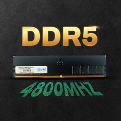 EVM 16GB DDR5 Desktop RAM Memory | 4800MHz | PC5-38400 | Long-DIMM | 288-Pin | CL19 | 1.1V Low Voltage | High Speed Performance | Intel & AMD Compatible | 10 Year Warranty (EVMT16G4800U88P)