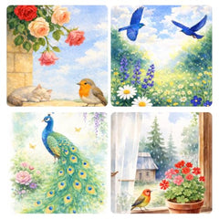 CRAFTMATE Pocket Watercolor Painting Book | Paint with Water Coloring Books for Teens and Adults | Travel Arts and Crafts Kit for Kids and Adults