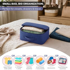Storite 2 Pack Nylon Wardrobe Bag Underbed Cloth Storage Organizer | Moisture Proof Storage Bag, Storage box for Clothes Saree Bags, Zippered Closure & Handle - Magenta,37x34x23 cm