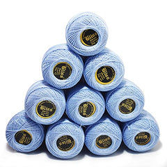 Dhruv Crafts Crochet Cotton Thread Yarn for Cross Stitch, Knitting, Embroidery & Craft Projects, Mercer Crochet Thread Ball, Shade B25 Red, 20 Gram, 0.5 MM Thickness, Sewing & DIY Supplies