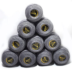 Dhruv Crafts Crochet Cotton Thread Yarn for Cross Stitch, Knitting, Embroidery & Craft Projects, Mercer Crochet Thread Ball, Shade B25 Red, 20 Gram, 0.5 MM Thickness, Sewing & DIY Supplies
