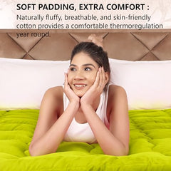 AVI Super Soft 500 GSM Microfiber Bed Mattress Topper for King Size 78x72 Inch | All Season Comfortable Sleep 2 Inch Thick Mattresses Padding King Size -(White, 6.5x6 Feet, 4 Corners Elastic Band)