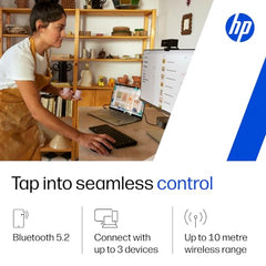 HP 350 Compact Multi-Device Bluetooth Wireless Keyboard; Spill Resistant; Swift Pair; OS Auto-Detection, LED Indicator, Battery Life Up to 24 Months, 3 Years Warranty