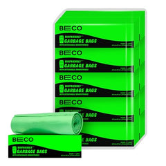 Beco Eco-Friendly Garbage Bags | 45 Pcs | Large- 24 x 32 Inches | 15 Bags x 3 Rolls | Green | Dustbin/Trash Bags with Detachable Drawstrings | For Dry & Wet waste