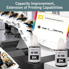 Verena 057 Refill Ink Compatible for Epson L8050, L18050, L8150W Printers (Black Cyan Magenta Yellow Light Cyan Light Magenta)