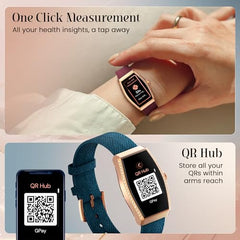 Titan Valerie Aura Smart Watch for Women with 1.47” AMOLED Display,Crystal Studded Bezzel,Luna Wellness,UV/AQI Index,Animated Watchfaces,QR Hub,Stress Monitoring,Breathe Exercise,IP68- Wine Red