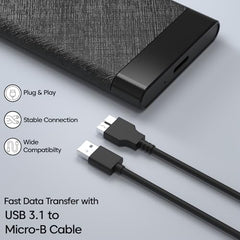 Sounce 2.5-Inch SATA to USB Type-C 3.1 External HDD/SSD Enclosure | 6Gbps UASP Speed | Tool-Free Design | Compatible with 7mm & 9.5mm Drives up to 6TB | Plug & Play | Shockproof Portable Case (Type C)