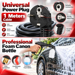 COSS MAX CM200HD High Pressure Washer for Car, Bike, Home & Garden Cleaning, 3800W Induction Motor, 200 Bar, 10 L/Min Flow, 7M Hose, Portable Car Washing Machine with Spray Gun