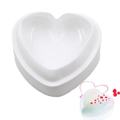 Syga Silicon Single Hole Heart Shape Mousse Cake Mold French Dessert Baking Cake Mould White