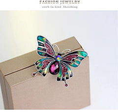 SYGA Brooch Pin Fashion Crystal Rhinestone Jewellery Pin Vintage Clothing Accessories Decoration Butterfly design Brooches For Women- S64