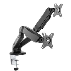 SYGA Monitor Stand Arm Desk Mount Fully Height Adjustable Bracket with C-Clamp & Gronment 180 Tilt Rotation Suitable for 13 to 30 Inch TV and Monitor Screen - Dual Horizontal Stand