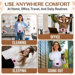 BRONTIX Period Cramp Relief Massager, Cordless Heating Pad