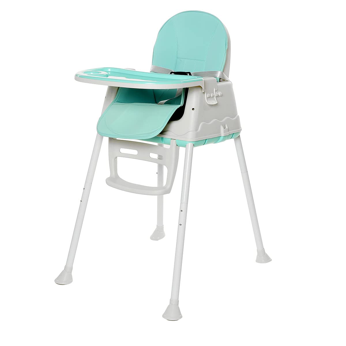 SYGA High Chair for Baby Kids,Safety Toddler Feeding Booster Seat Dining Table Chair with Cushion(Blue)
