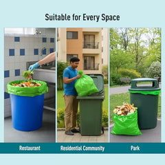 Amazon Brand - Presto! Garbage Bags | XXXL | 30 Count | 10 Bags x 3 Rolls | 42 x 48 In | For Dry & Wet Waste | Black