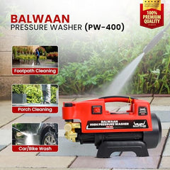 [Upgraded 2026] Balwaan Krishi PW-350 Pressure Washer for Car, 1.8 kW Single Phase Motor, 120–150 Bar Pressure, 2800 RPM, 7.5 L/min Flow Rate, 10 Accessories, for Car, Bike & Home Cleaning