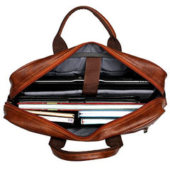 Hard Craft Vegan Leather Office Laptop Messenger and Shoulder Side Sling Hand Bag For Men Corporate Executive Briefcase Bag For Man Supports Laptop Upto 15.6 inches