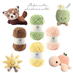 NESTNHAVEN , Plush & Cuddly Sets 2.0 , Chenille Yarn Supersoft Hand Knitting Wool Ball, set of 4 , 400 grams (1 Ball/100 Gram Each) Suitable for Craft, Babywear, Toys , Baby Blankets , 5 Bulky, Shades - NNHS 2.0 (Set 26 baby Pink , lilac , hot pink…