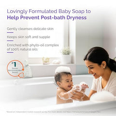 Himalaya Gentle Baby Soap for Newborns | No Post Bath Dryness | B3G1 FREE - 125g | Gentle Cleansing With Phyto-Oil Complex of 100% Natural Oils of Almond & Olive| No. 1 Doctor Recommended Brand