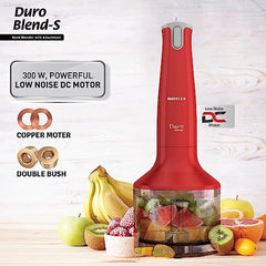 Havells Duro Blend 300 W Hand Blender | Low Noise Copper DC Motor | Rust-Free 304 SS Blades | Double Wall |Detachable Stem | 2 Speed Settings | Double Bush Technology | 2 Years Warranty