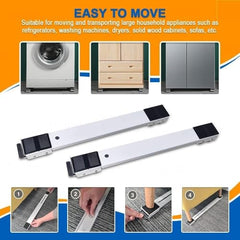 Heavy-Duty Adjustable Stand with Locking Casters for Fridge & Washer