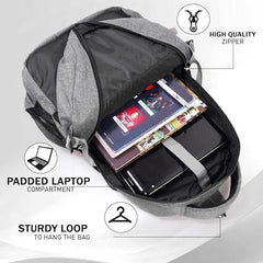 S.B. Collection Bags Unisex Usb Waterresistance Office/Business/College Daily Use Helping hand Backpack 32L Laptop Backpack (Grey Pro Plus)