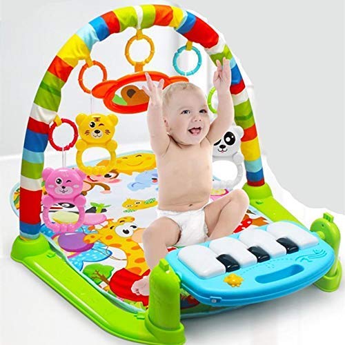 SYGA Baby Boy's and Baby Girl's Lights and Music Activity Play Gym Kick and Piano Mat Toy-Multicolor; 0-18 Month