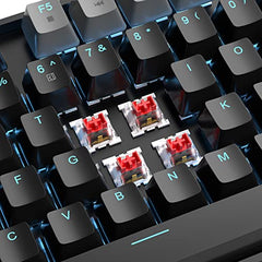 MageGee 75% Mechanical Gaming Keyboard with Brown Switch, LED White Backlit Keyboard, 87 Keys Compact TKL Wired Computer Keyboard for Windows Laptop PC Gamer - Retro Grey/White