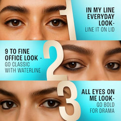 Lakme 9-5 Eyeconic Kajal, Classic Brown, Smudgeproof and Waterproof that lasts upto 24H, for 2x dark pigment, 0.35g