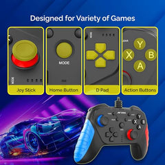 Ant Esports GP115 Wired Gamepad for PC,Laptop,PS3,Android TV &Media Box|USB Gaming Controller with Turbo Function|XInput DInput Support|Dual Analog Sticks|Plug & Play|Steam Compatible|Gamepad-Black