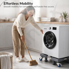 Plantex Washing Machine Stand/Adjustable Fridge Trolley with Lockable Wheel