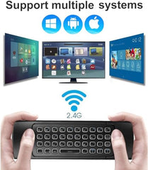 BEEBIRD Voice Air Mouse Remote Controller with Keyboard - 2.4 Ghz Wireless Connection, Intelligent Learning (IR), Voice Control Air Fly Smart Remote for PC, Smart TV, Android TV Box