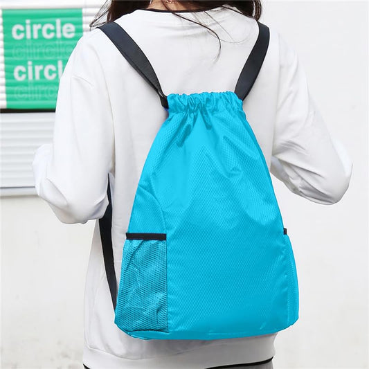 SYGA Drawstring Backpack for Gym, Yoga, Running, Swimming, Beach, Camping, Travel Bag Sports Fitness Club Student Training Bag(Sky Blue)