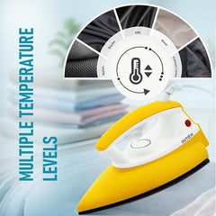 Intex Glidex Ease Dry Iron 1000W | Non-Stick Soleplate | Adjustable Temperature Control | Shock Proof Lightweight Dry Iron | Thermal Protection | Fast & Smooth Ironing for Home Use | 2 Year Warranty
