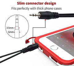 Storite 3.5mm Jack 1 Male to 2 Female Stereo Headphone Y Splitter Black