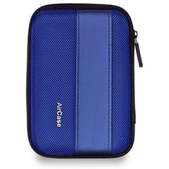 AirCase Hard Disk Cover Case for 2.5 Inch HDD SSD - Ballistic Nylon Rugged Shell, Anti-Press | Felt Lining, Water Resistant | Mesh Pocket for Cable, Charger, Earphone (Black)